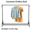6ft Heavy Duty Clothes Rail Display Garment Rack Dress Hanging Shoes Shelf Stand