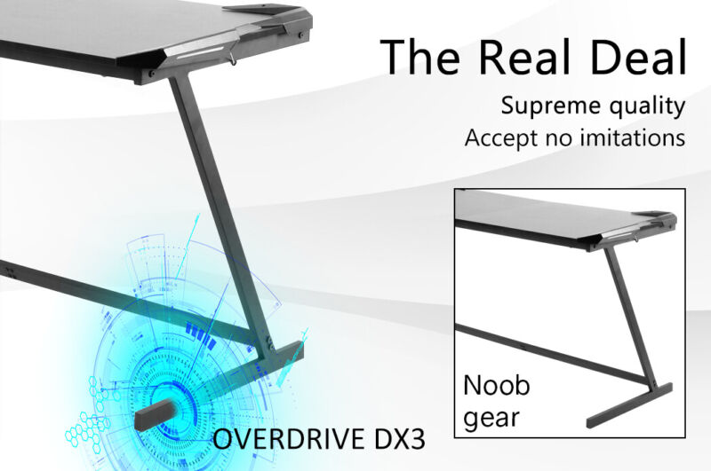 Large 150cm Gaming Computer Table Laptop Desk USB RGB Light Office Wor ...