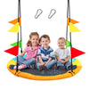 Kids Saucer Tree Swing 100cm Round Cartoon Nest Swing Seat W/ Adjustable Rope