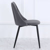4x Velvet Dining Chairs Padded Seat Retro Metal Legs Office Kitchen Lounge Chair