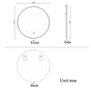 Illmiunated Round LED Bathroom Mirror Single Touch Fogless Cold White Light Wall