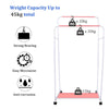 Double Clothes Rail Rack Garment Hanging Display Stand 4 Wheels Portable Armoire
