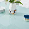 105cm 120cm Glass Dining Table and 4 /6 Padded Chairs Set Home Kitchen Furniture