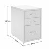 3 Drawers Metal Home Office Filing Cupboard Unit on Castors Cabinet White/Black