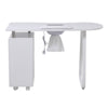 White Professional Manicure Table Salon Nail Station Beauty Desk +Dust Collector