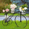 Large Bicycle Plant Stand Rack Holder Metal Garden Shelves Flower Display Holder