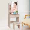 Modern Dressing Table Jewelry Makeup Vanity Desk Bedroom w/ Drawer&Mirror&