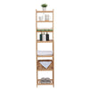 Removable 7 Tier Book Shelf Unit Bamboo Bookcase Bathroom Storage Rack Display