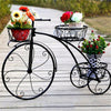 Large Bicycle Plant Stand Rack Holder Metal Garden Shelves Flower Display Holder