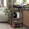 4-Tier Vinyl Record Storage Record Player Stand Side Table for Home Office Study