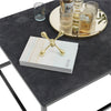 Genuine Marble Coffee Table Set of 2 Square Centre Table Side Table Home Display