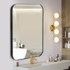 Large Retangle Wall Mounted Bathroom Mirrors Makeup Dressing Metal Frame Mirror