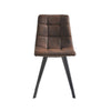 Set of 2 Faux Leather/Suede Dining Chairs Metal Legs Reception Restaurant Chair