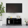 TV Cabinet Steel and Glass practical Rugged with storage space stable