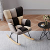 Upholstered Rocking Chair Armchair Rocker Lounge Fireside Sofa Patchwork Fabric