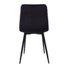 Set of 2 Velvet Dining Chairs Soft Padded Seat Metal Legs Modern Office Kitchen