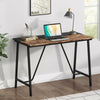 Space-saving Computer PC Desk Black+ Vintage Writing Study Desk for Home Office