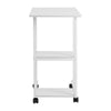 White Mobile Portable Computer Desk Over Bed Sofa Laptop Table Trolley + Wheels