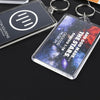 100pcs Acrylic Plastic Blank Keyrings Insert Photo Passport Key rings UK