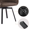 Swivel Dining Chairs x 2 Faux Leather Padded Seat Brown Grey Dining room Kitchen
