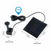 Solar Powered Floating Pump Water Fountain Home Birdbath Garden Pool Pond Decor