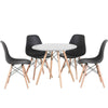 4x Retro Style Lounge Office Chair Dining Chairs Wooden Legs Kitchen Commercial
