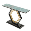 1.2m Large Slim Marble Console Table Entrance Table Double Base Stand View Table