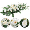 3PCS Artificial Wedding Arch Rose Flower Row Top Table Centrepiece Vase Set