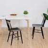 Set of 2 Kitchen Breakfast Dining Chairs Steel Counter Height Stools W/ Backrest