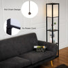 Modern Floor Lamp Freestanding Nightstand Light w/ 3-Tier Shelf & E27 Bulb Base