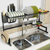 Over Sink Dish Drying Rack Drainer Shelf Stainless Steel Kitchen Cutlery Holder