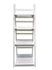 Ladder Shelf Bookshelf 4-Tier White Storage Display Unit Folding Book Stand