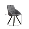 Set of 2 Faux Leather/Suede Dining Chairs Metal Legs Reception Restaurant Chair