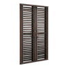 Metal Vintage Chic Shutter Garden Mirror WindowStyle Wall Hanging Home Art Decor
