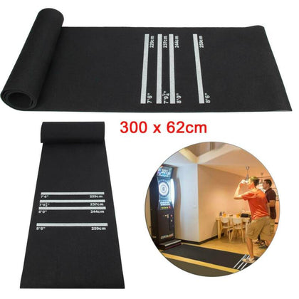 Darts Dart Mat Board Black Professional Soft Rubber 4Throwing Distances Pub Club