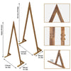 2Pcs Rustic Wooden Wedding Arch Triangle Arbor Backdrop Party Stand 8.2ft 9.8ft