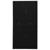Office Cabinet Black 90x40x180 Steel B8K4