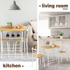 Small Table and 2 Chairs 3PCS Bar Kitchen Dining Breakfast Furniture Set W/Shelf