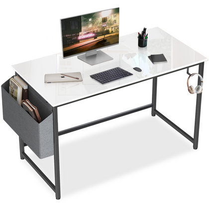 High Gloss Computer Desk Home Office Desk Laptop Study Writing Table Workstation