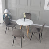 Glass Dining Table and 2 / 4 Grey Chairs Optional Lounge Office Home Furniture