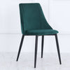 4x Velvet Dining Chairs Padded Seat Retro Metal Legs Office Kitchen Lounge Chair
