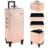 Portable Large 4 in 1 Make-up Case Storage Box Trolley Beauty Cosmetics Suitcase