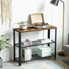 3 Tier Coffee Table Book Magazine Desk Console Industrial Living Room Furniture