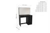 Birlea Ava 5 Drawer Dressing Table with Mirror Vanity Desk Make Up Black