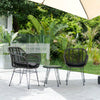 Three-Piece Rattan Garden Furniture 2 Seat Bistro Table Chair Outdoor Patio Set