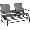 2 Seater Garden Swing Glider Lounge Chair Patio Rocking Armchair W/ Center Table