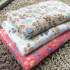 Soft Cozy Pet Warm Paw Printed Fleece Blanket for Cat Kitten Dog & Puppy UK