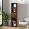 Rustic Tall Cabinet Shelf Bookcase Book Storage Free Standing Shelves Bookshelf