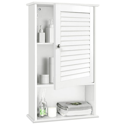 3-Tier Bathroom Cabinet Wall Mounted Storage Organizer Adjustable Shelves