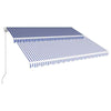 Manual Retractable Awning 450x300 Blue and White P5J4